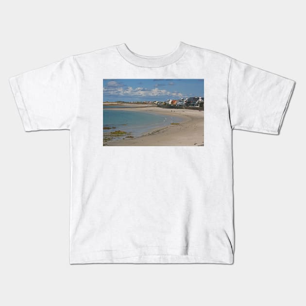 Cobo Bay, Guernsey Kids T-Shirt by RedHillDigital